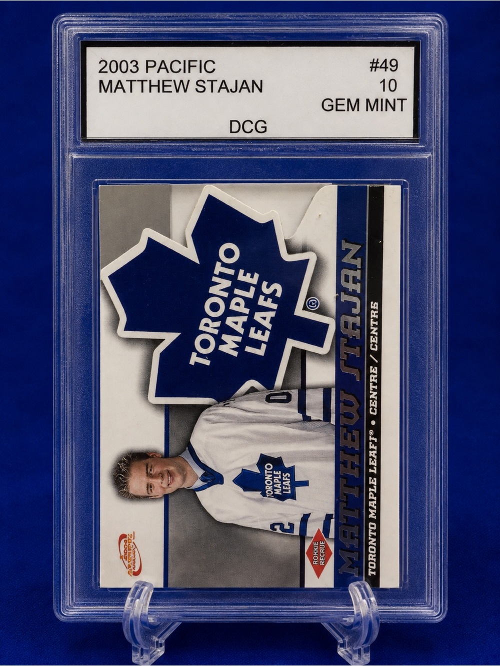 2003 Pacific Hockey Card — Matt Stajan Toronto Maple Leafs